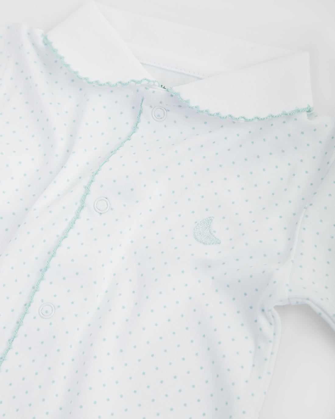 Pyjama bébé à pois bleus