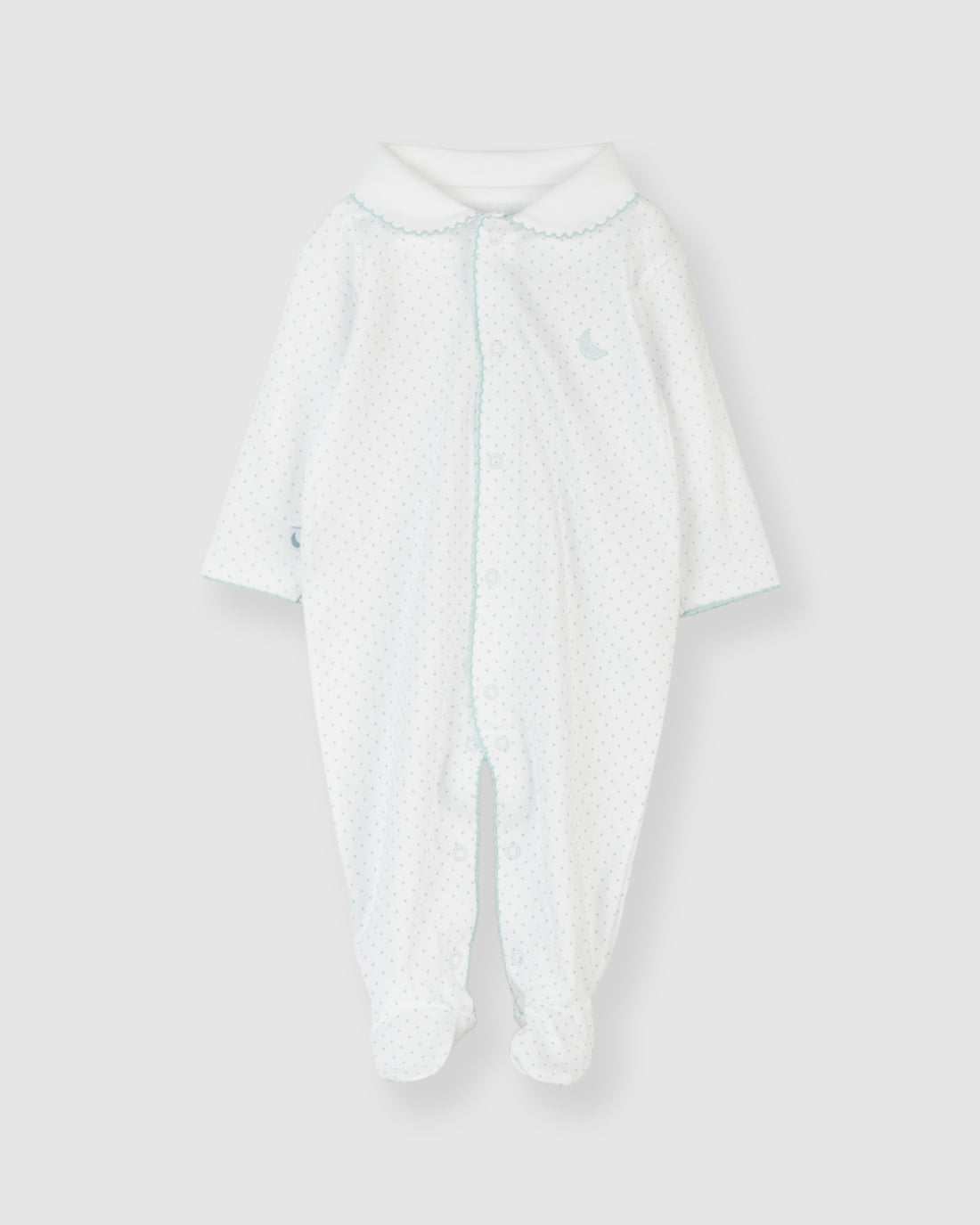 Pyjama bébé à pois bleus