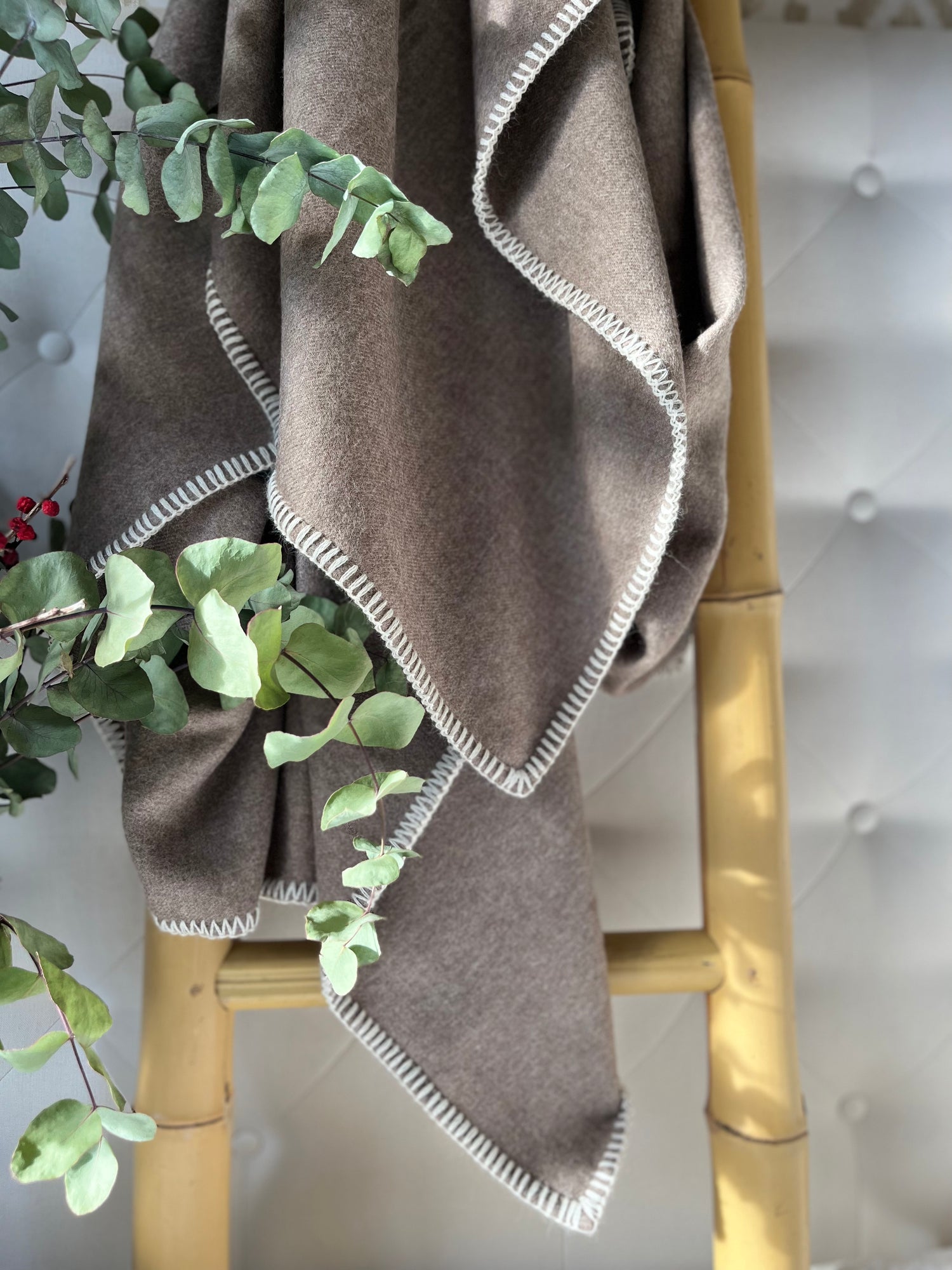 Couverture en bébé alpaga beige beige