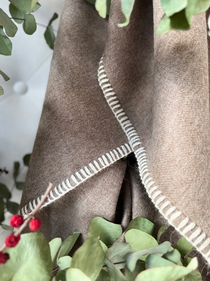 Couverture en bébé alpaga beige beige